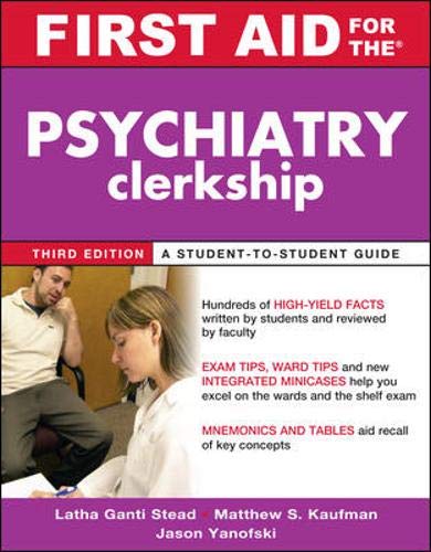 Stock Image First Aid for the Psychiatry Clerkship, Third Edition (First Aid Series)