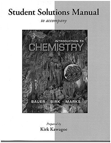 Student's Solutions Manual for Introduction to Chemistry